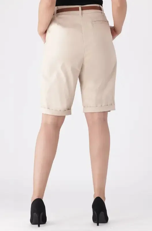 Ava Sateen Shorts _ 145264 _ Stone sold by Dunns product image thumbnail 3