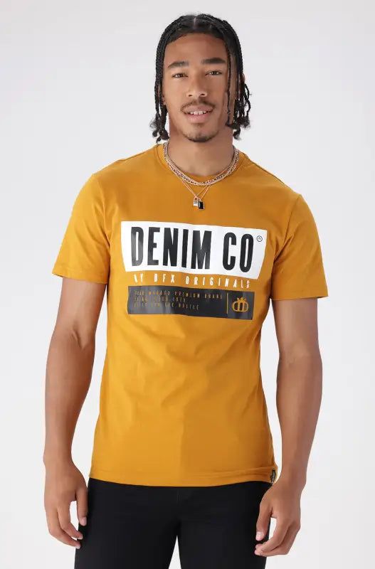 Neptune Tee _ 143416 _ Ocre sold by Dunns