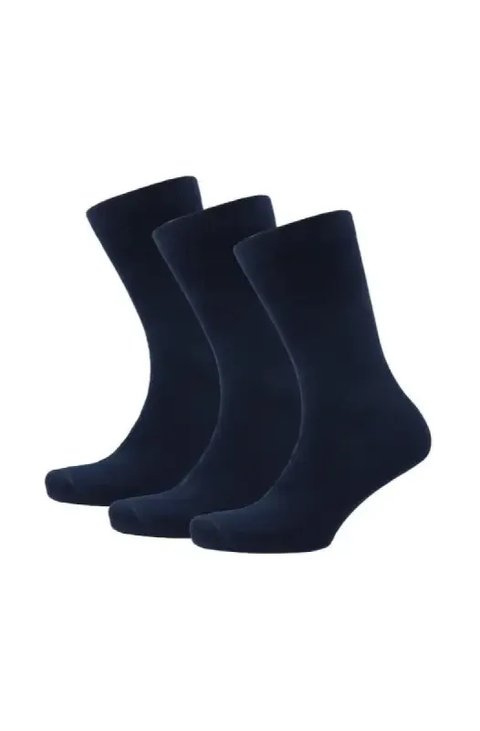 Zain Socks - 3 Pack _ 139738 _ Navy sold by Dunns