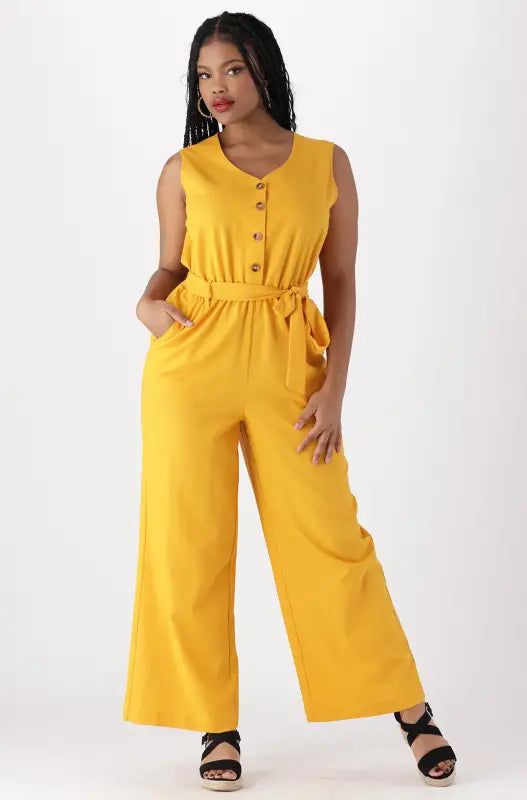 Melissa Jumpsuit _ 141174 _ Ocre sold by Dunns