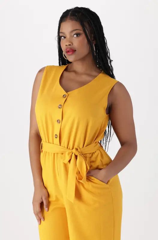 Melissa Jumpsuit _ 141174 _ Ocre sold by Dunns product image thumbnail 3