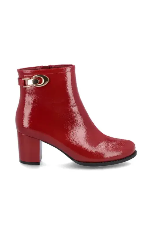 Wanda Patent Boot _ 147327 _ Red sold by Dunns