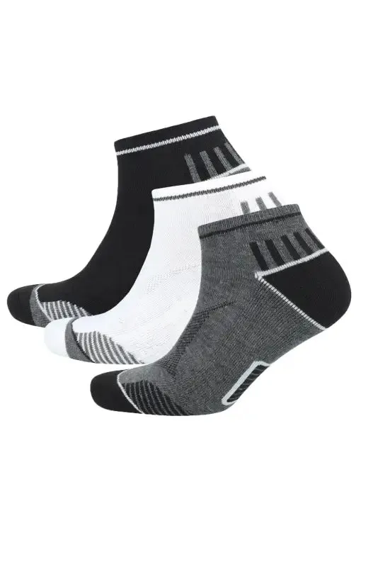 Carson Trainer Socks - 3 Pack _ 139772 _ Charcoal Mel sold by Dunns