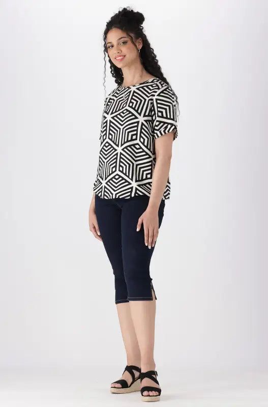 Rose Boxy Top _ 140818 _ Multi sold by Dunns product image thumbnail 5