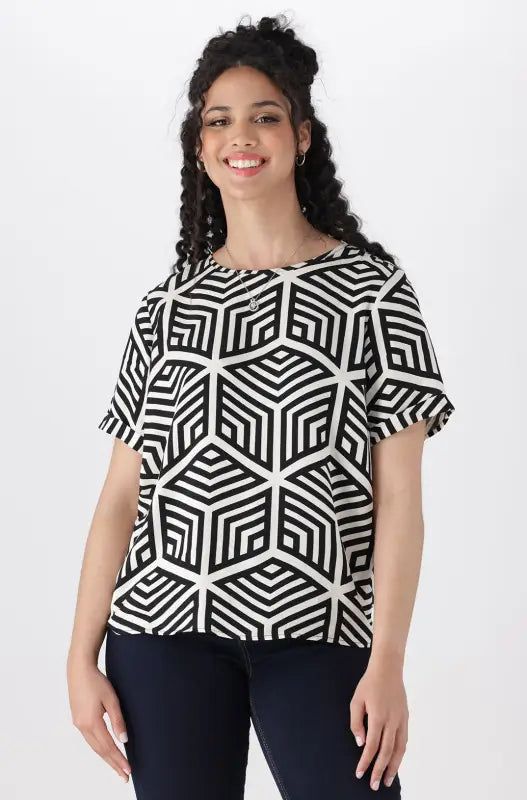 Rose Boxy Top _ 140818 _ Multi sold by Dunns product image thumbnail 2