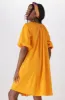 KIARA POPLIN PUFF SLEEVE DRESS  _ 150513 _ Orange sold by Dunns