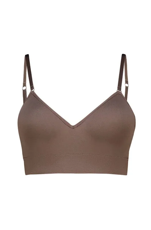 Isla Seamfree Bra Top _ 147627 _ Dark Mocha sold by Dunns