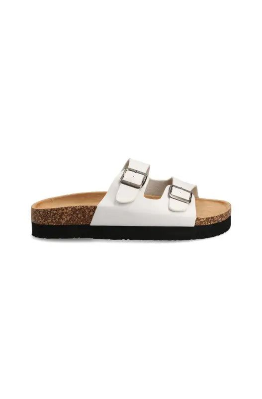 Maddy Footbed Sandal _ 143637 _ White sold by Dunns