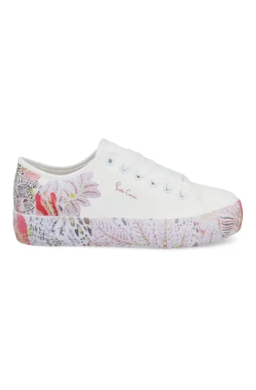 Pierre Cardin Florally Sneaker _ 143522 _ White sold by Dunns