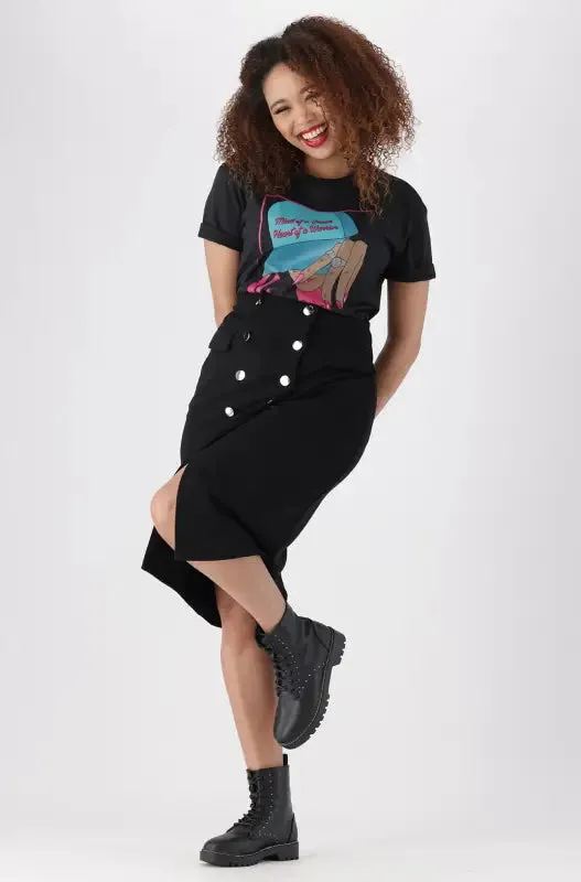 Jade Graphic Print Boyfriend Tee _ 144211 _ Black sold by Dunns product image thumbnail 4