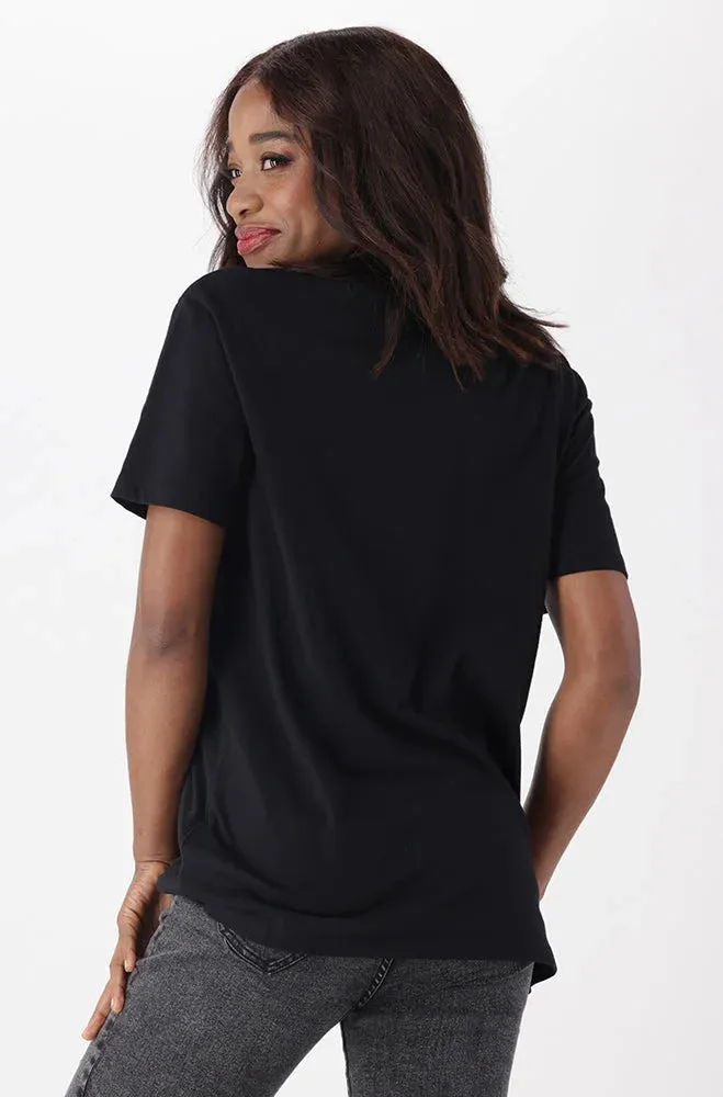 Jade Graphic Print Boyfriend Tee _ 150897 _ Black sold by Dunns product image thumbnail 3