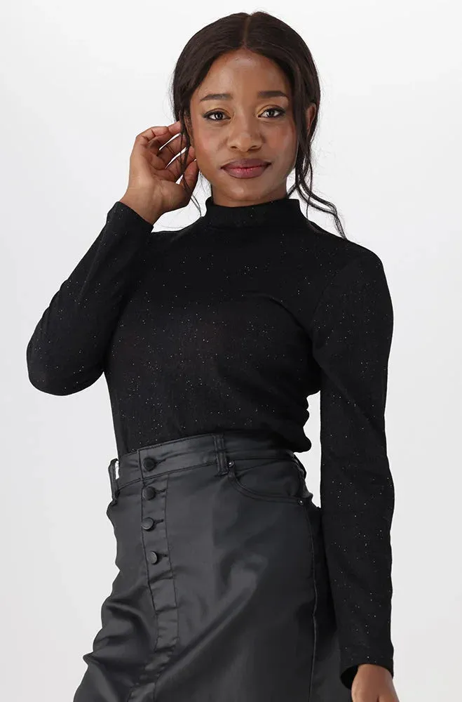 Gloria Turtle Neck Top _ 148383 _ Black sold by Dunns product image thumbnail 2