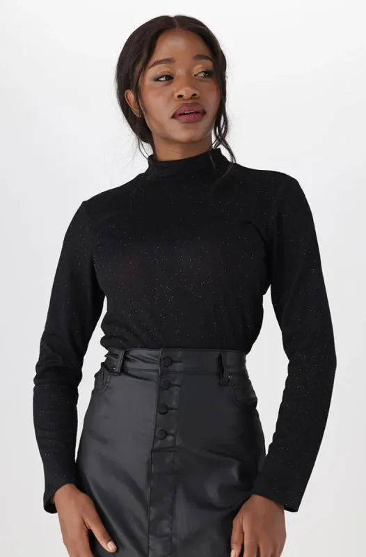 Gloria Turtle Neck Top _ 148383 _ Black sold by Dunns