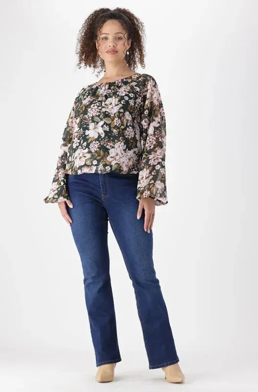 Kamala Bubble Hem Blouse _ 148508 _ Green sold by Dunns product image thumbnail 4