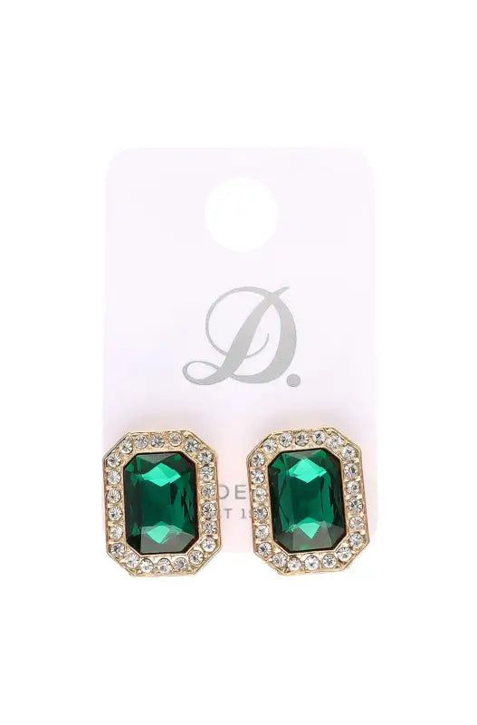 Lucy Diamante Single Earing _ 141736 _ Emerald sold by Dunns
