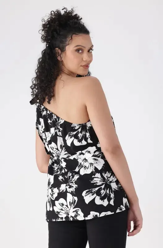 Eleanor Spotty Tie Shoulder Top _ 144467 _ Black sold by Dunns product image thumbnail 3