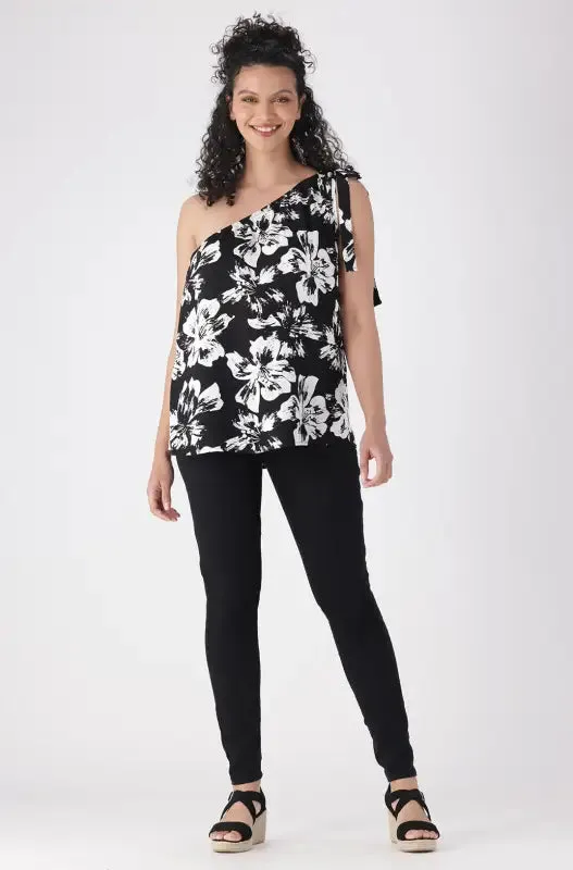 Eleanor Spotty Tie Shoulder Top _ 144467 _ Black sold by Dunns product image thumbnail 4