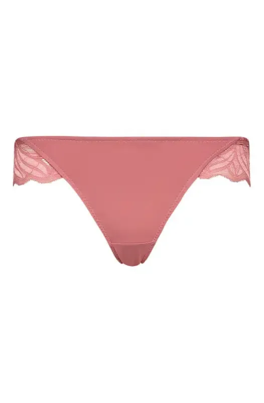 Priya Lace Inset Bikini _ 143052 _ Dusty Pink sold by Dunns