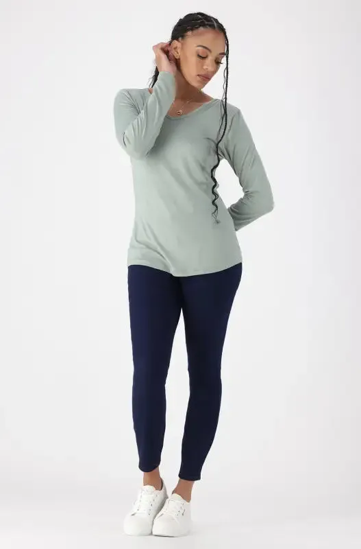 Vayla V Neck Tee _ 148940 _ Sage sold by Dunns product image thumbnail 4