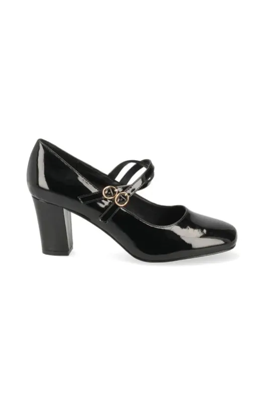 Marseli Block Heel Shoe _ 148128 _ Black sold by Dunns