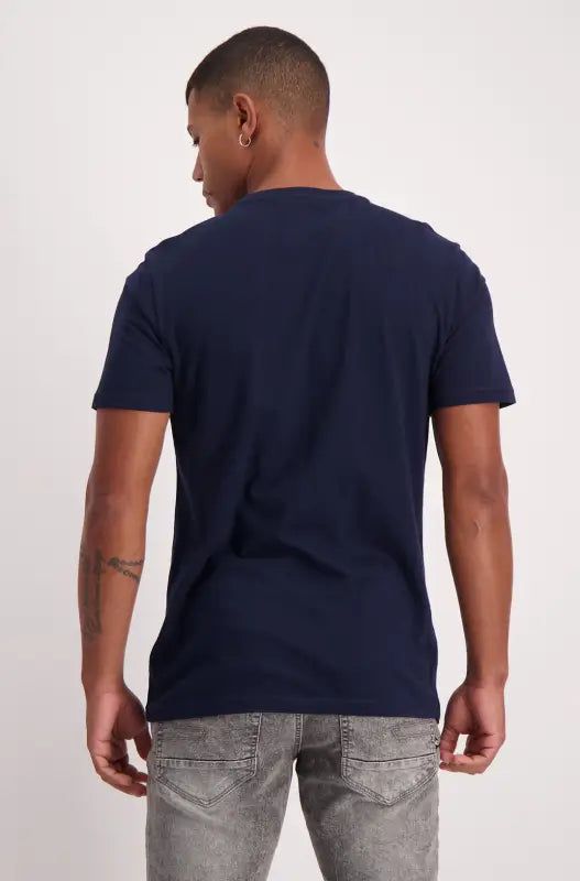 Lakewood Tee _ 140076 _ Navy sold by Dunns product image thumbnail 3