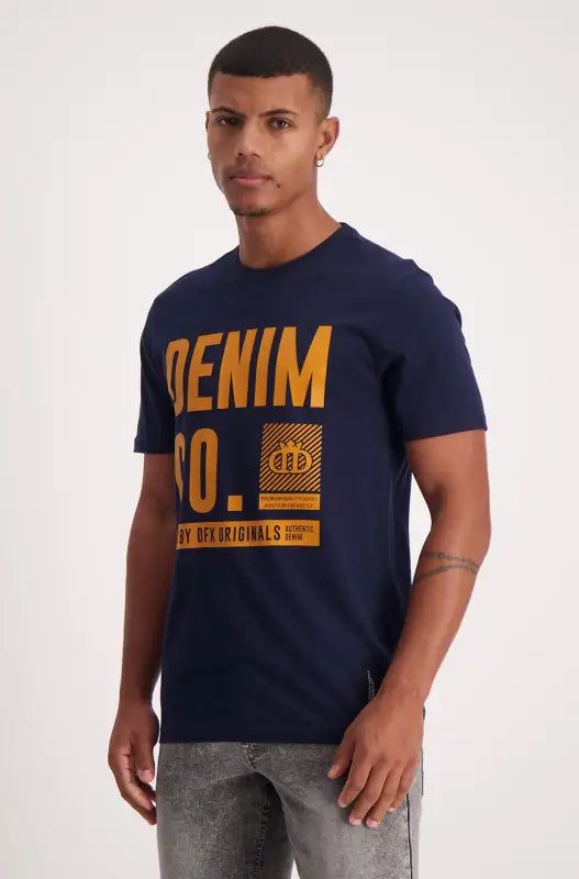 Lakewood Tee _ 140076 _ Navy sold by Dunns product image thumbnail 2