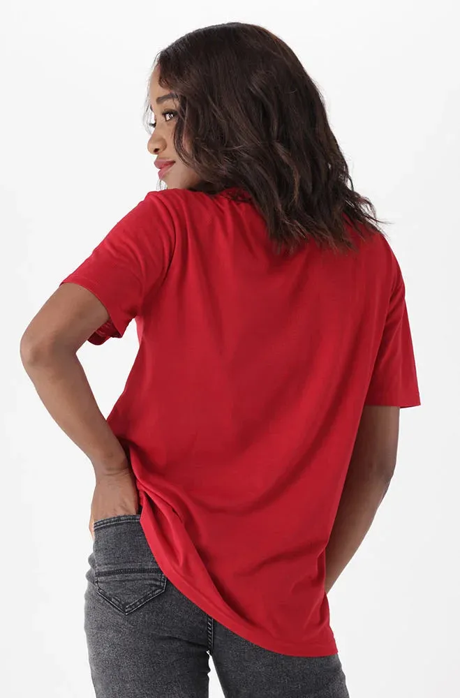 Jade Graphic Print Boyfriend Tee _ 150865 _ Red sold by Dunns product image thumbnail 3