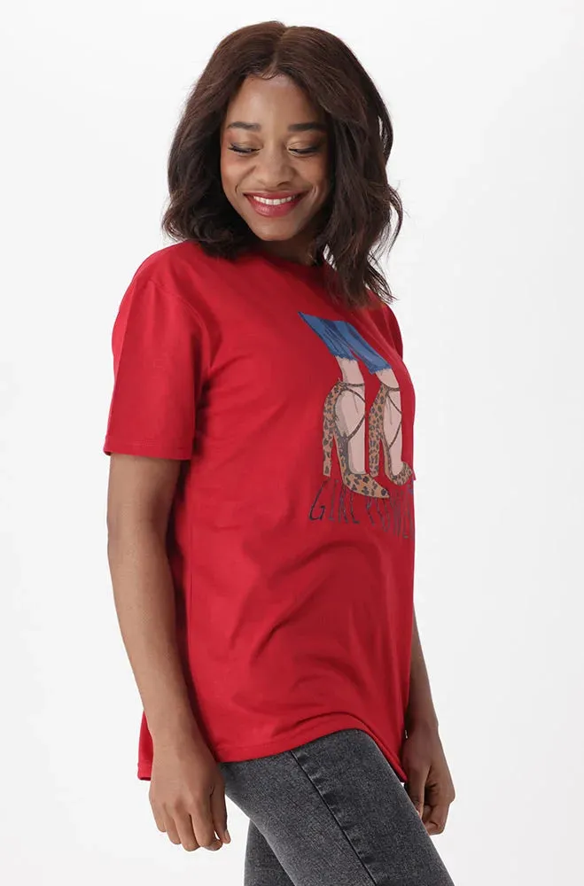 Jade Graphic Print Boyfriend Tee _ 150865 _ Red sold by Dunns product image thumbnail 2