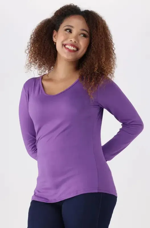 Vayla V Neck Tee _ 136530 _ Purple sold by Dunns