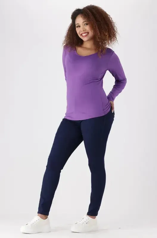 Vayla V Neck Tee _ 136530 _ Purple sold by Dunns product image thumbnail 5