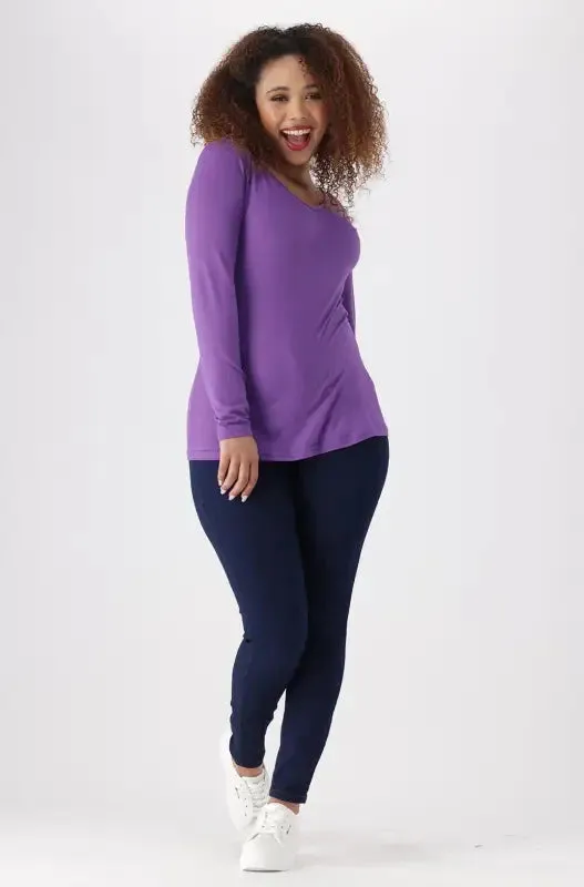 Vayla V Neck Tee _ 136530 _ Purple sold by Dunns product image thumbnail 4