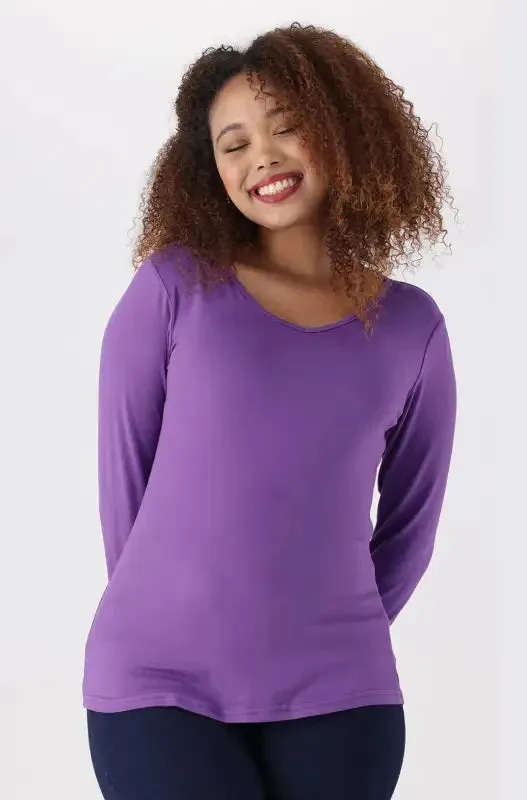 Vayla V Neck Tee _ 136530 _ Purple sold by Dunns product image thumbnail 2