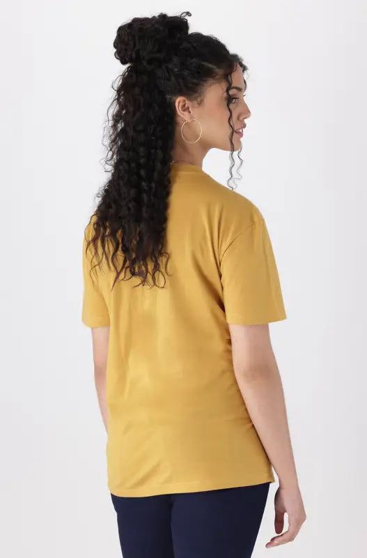 Jade Graphic Print Boyfriend Tee _ 144214 _ Ocre sold by Dunns product image thumbnail 3