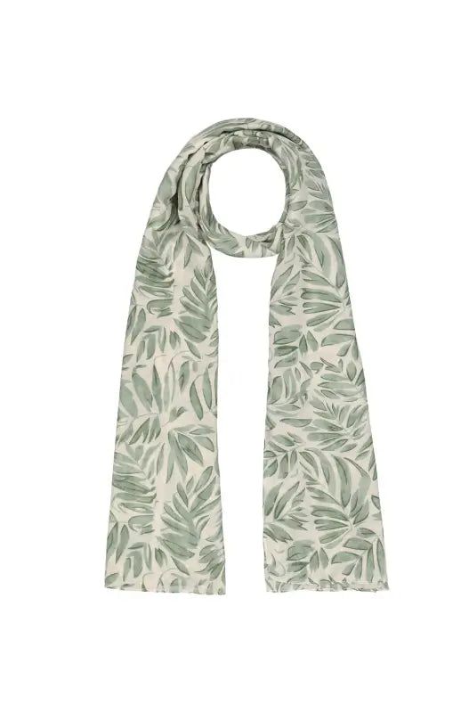 Linda Leaf Printed Scarf _ 147883 _ Green sold by Dunns
