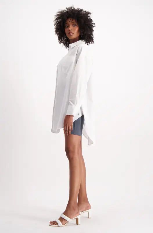 Mia Boyfriend Shirt _ 148054 _ White sold by Dunns product image thumbnail 5