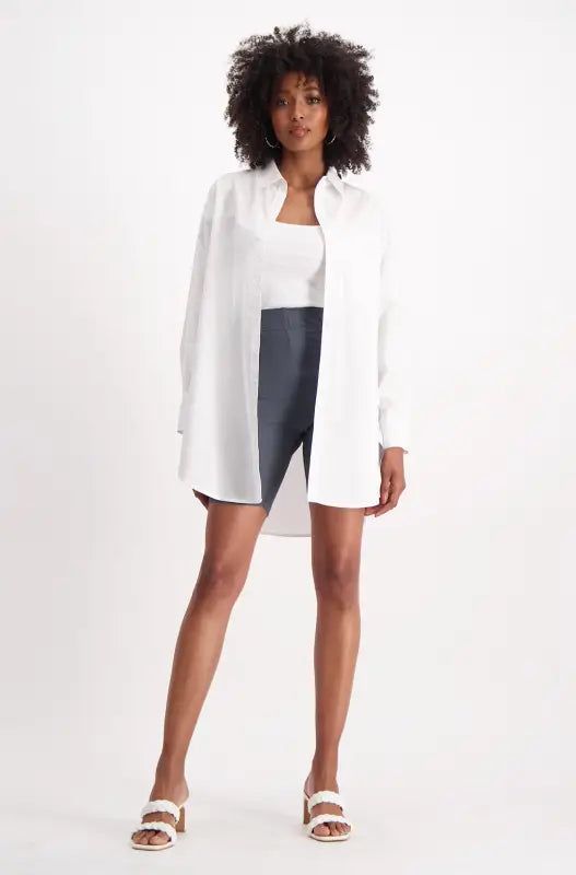 Mia Boyfriend Shirt _ 148054 _ White sold by Dunns product image thumbnail 4