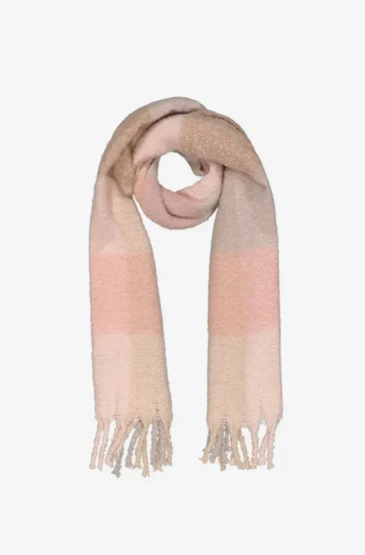 Orthello Check Blanket Scarf _ 147887 _ Pink sold by Dunns