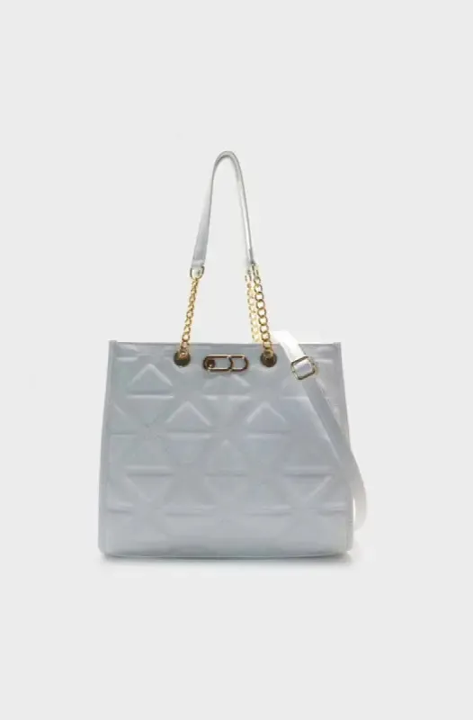 Celine Quilted Handbag _ 147738 _ White sold by Dunns