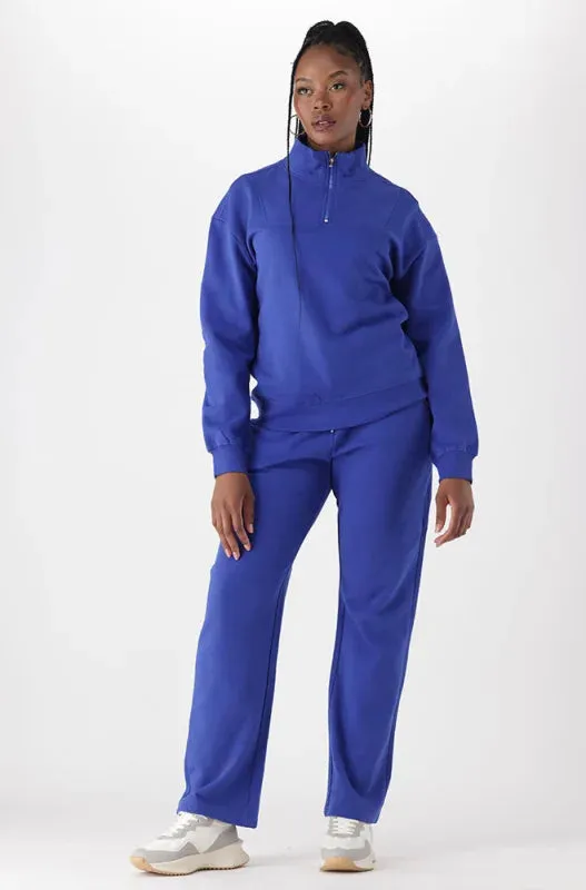 Lucy Fleece Straight Leg Pants _ 145478 _ Cobalt sold by Dunns product image thumbnail 4