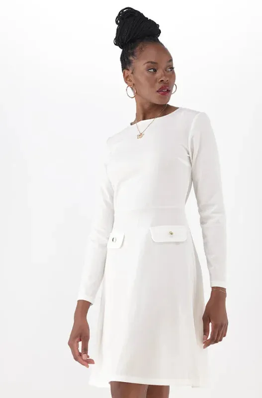 Gemma Tab Detail Dress _ 148938 _ Milk sold by Dunns product image thumbnail 2