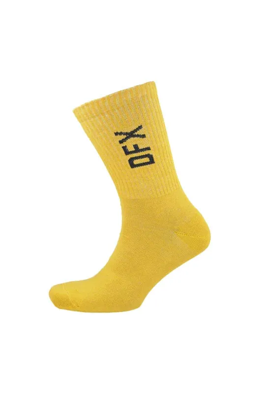 Oakes Dfx Single Socks _ 146634 _ Ocre sold by Dunns