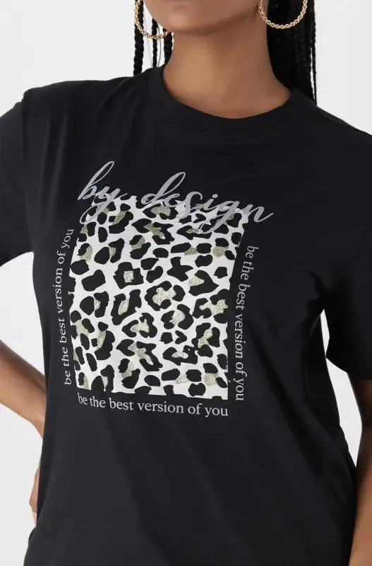 Jade Graphic Print Boyfriend Tee _ 142350 _ Black sold by Dunns product image thumbnail 3