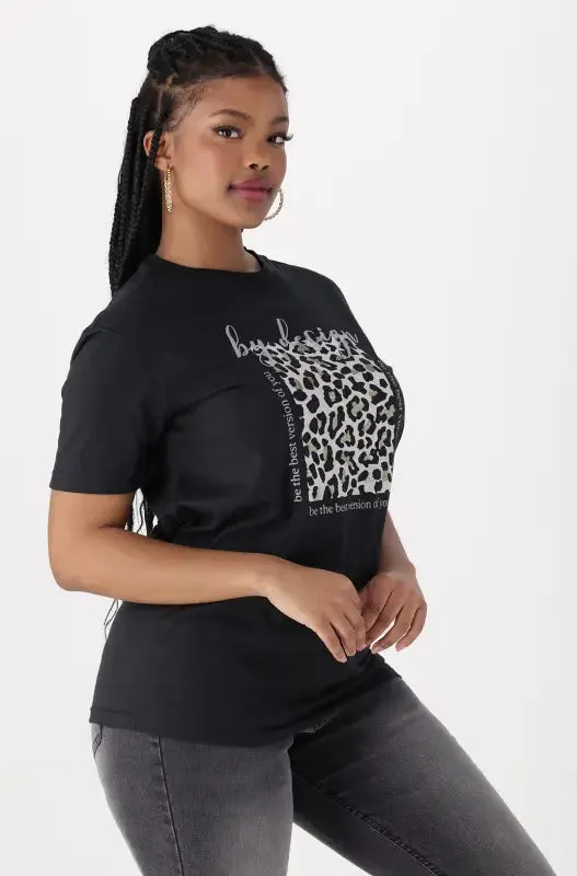 Jade Graphic Print Boyfriend Tee _ 142350 _ Black sold by Dunns product image thumbnail 2