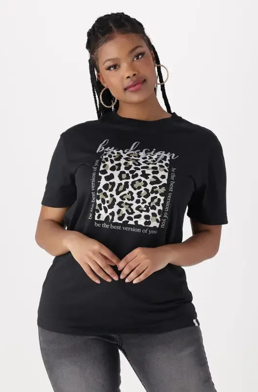 Jade Graphic Print Boyfriend Tee _ 142350 _ Black sold by Dunns