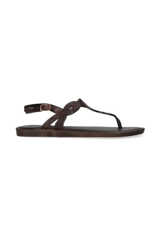 Elaine Sling Back Thong Sandal _ 140918 _ Brown sold by Dunns