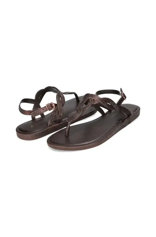 Elaine Sling Back Thong Sandal _ 140918 _ Brown sold by Dunns product image thumbnail 3