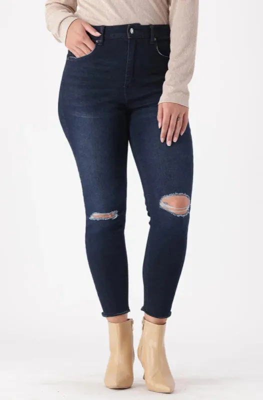 Lara High Rise Cropped Denim _ 148403 _ Mid Wash sold by Dunns