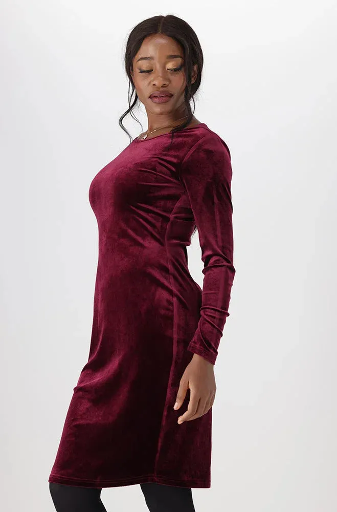 Aria Scoop Neck Bodycon Dress _ 148648 _ Burgundy sold by Dunns product image thumbnail 2