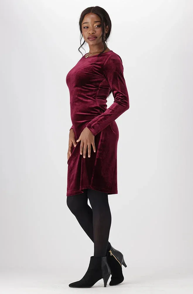 Aria Scoop Neck Bodycon Dress _ 148648 _ Burgundy sold by Dunns product image thumbnail 5