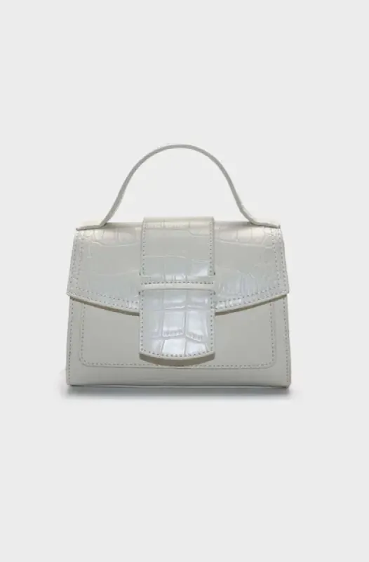 Hannah Croc Mini Slingbag _ 147731 _ Milk sold by Dunns